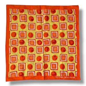Yellow & Orange Bandana Square 21" X 21" Women Fashion Scarf Retro Style